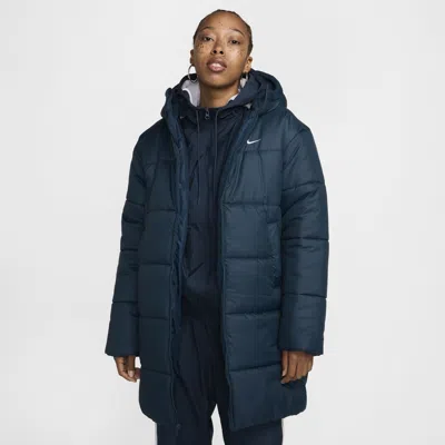 Nike Women's  Sportswear Classic Puffer Therma-fit Loose Parka In Blue