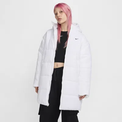 Nike Women's  Sportswear Classic Puffer Therma-fit Loose Parka In White
