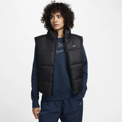 Nike Women's  Sportswear Classic Puffer Therma-fit Loose Vest In Black 
