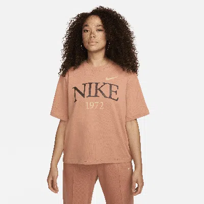 Nike Women's  Sportswear Classic T-shirt In Brown