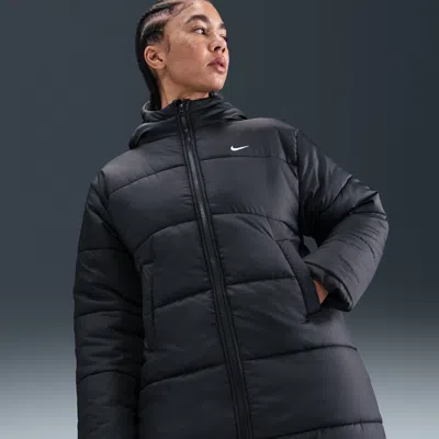 Nike Women's  Sportswear Classic Therma-fit Loose Hooded Parka In Black