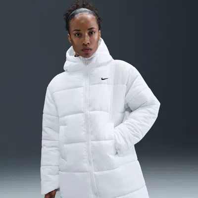 Nike Women's  Sportswear Classic Therma-fit Loose Hooded Parka In White