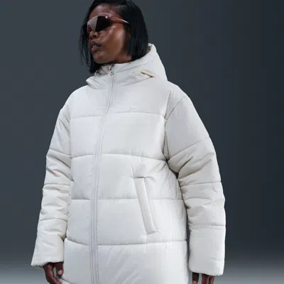 Nike Women's  Sportswear Classic Therma-fit Loose Hooded Parka In White