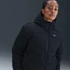 Nike Women's  Sportswear Classic Therma-fit Loose Shine Down Puffer In Black