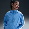 Nike Women's  Sportswear Classic Wovens Loose Uv Hooded Jacket In Blue