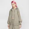 Nike Women's  Sportswear Classic Wovens Loose Uv Hooded Jacket In Green