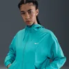 Nike Women's  Sportswear Classic Wovens Loose Uv Protection Hooded Jacket In Green