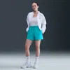 Nike Women's  Sportswear Classic Wovens Mid-rise Shorts In Blue