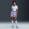 Nike Women's  Sportswear Classic Wovens Mid-rise Shorts In Purple