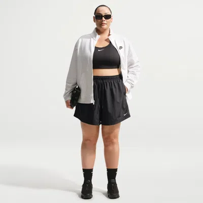 Nike Women's  Sportswear Classic Wovens Mid-rise 5" Shorts (plus Size) In Black
