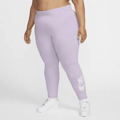 Nike Women's  Sportswear Classics High-waisted Graphic Leggings (plus Size) In Purple