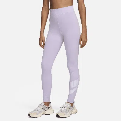 Nike Women's  Sportswear Classics High-waisted Graphic Leggings In Purple