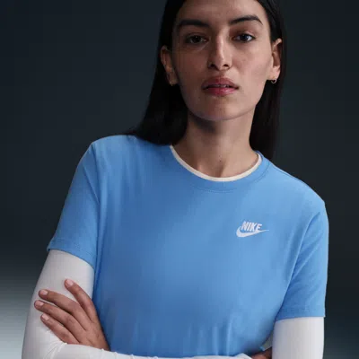 Nike Women's  Sportswear Club Essentials T-shirt In Blue