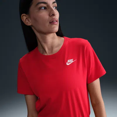 Nike Women's  Sportswear Club Essentials T-shirt In Red