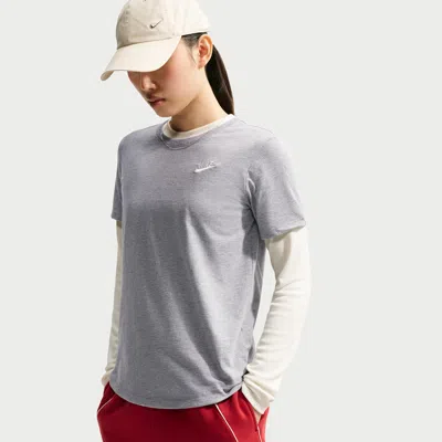 Nike Women's  Sportswear Club Essentials T-shirt In Gray