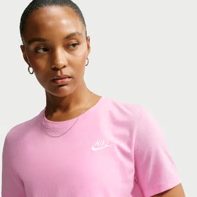 Nike Women's  Sportswear Club Essentials T-shirt In Pink