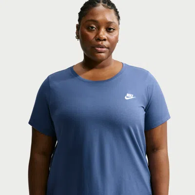 Nike Women's  Sportswear Club Essentials T-shirt (plus Size) In Blue