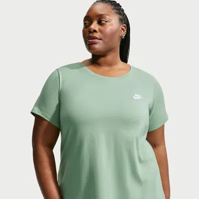 Nike Women's  Sportswear Club Essentials T-shirt (plus Size) In Green