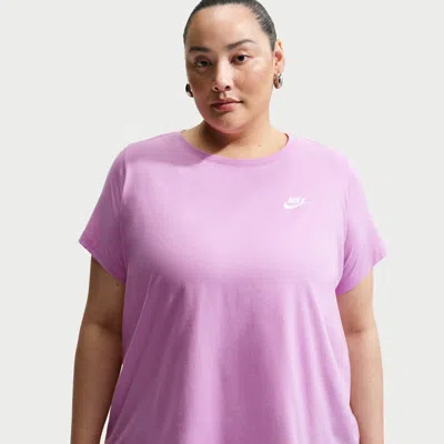 Nike Women's  Sportswear Club Essentials T-shirt (plus Size) In Purple
