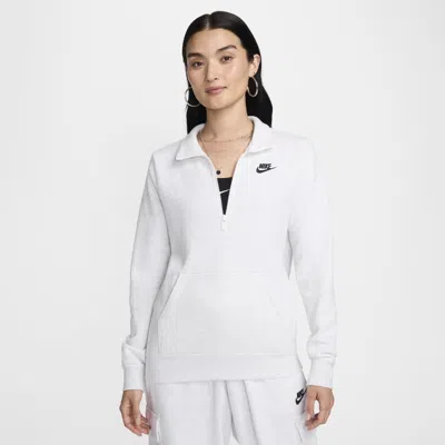 Nike Women's  Sportswear Club Fleece 1/2-zip Sweatshirt In Brown