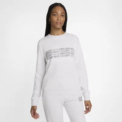 Nike Women's  Sportswear Club Fleece Crew-neck Sweatshirt In Brown