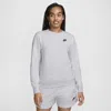 Nike Women's  Sportswear Club Fleece Crew-neck Sweatshirt In Brown