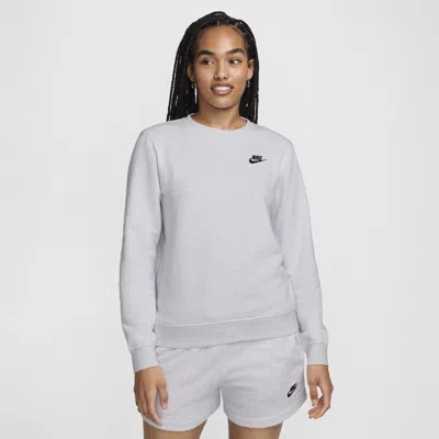 Nike Women's  Sportswear Club Fleece Crew-neck Sweatshirt In Brown