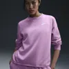 Nike Women's  Sportswear Club Fleece Crew-neck Sweatshirt In Pink