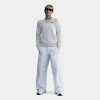Nike Women's Sportswear Club Fleece Crewneck Sweatshirt In Birch Heather/black