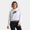 Nike Women's Sportswear Club Fleece Crop Hoodie In Multi
