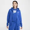 Nike Women's  Sportswear Club Fleece Full-zip Hoodie In Blue
