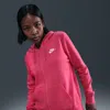 Nike Women's  Sportswear Club Fleece Full-zip Hoodie In Pink