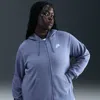Nike Women's  Sportswear Club Fleece Full-zip Hoodie (plus Size) In Blue