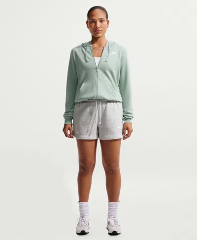 Nike Women's Sportswear Club Fleece Full-zip Hoodie In Green