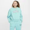 Nike Kids' Women's  Sportswear Club Fleece Girls' Boxy Crew-neck Sweatshirt In Green