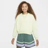 Nike Kids' Women's  Sportswear Club Fleece Girls' Boxy Crew-neck Sweatshirt In Green