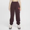 Nike Kids' Big Girls Sportswear Club Fleece Loose-fit Sweatpants In Burgundy Crush,hot Punch