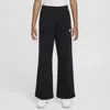 Nike Women's  Sportswear Club Fleece Girls' Wide-leg Pants In Black