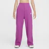 Nike Kids' Women's  Sportswear Club Fleece Girls' Wide-leg Pants In Purple