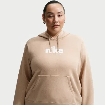Nike Women's  Sportswear Club Fleece Graphic Pullover Hoodie (plus Size) In Multi