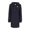 Nike Women's Sportswear Club Fleece Hoodie Dress Black/white In Black/white