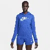 Nike Women's  Sportswear Club Fleece Logo Pullover Hoodie In Blue