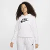 Nike Women's  Sportswear Club Fleece Logo Pullover Hoodie In Brown