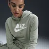 Nike Women's  Sportswear Club Fleece Logo Pullover Hoodie In Green