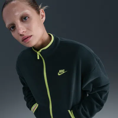 Nike Women's  Sportswear Club Fleece Loose Cozy Track Jacket In Green