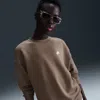 Nike Women's  Sportswear Club Fleece Loose Crew-neck Sweatshirt In Brown