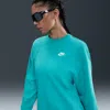 Nike Women's  Sportswear Club Fleece Loose Crew-neck Sweatshirt In Green