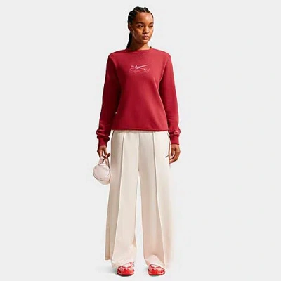 Nike Women's Sportswear Club Fleece Love Club Crewneck Sweatshirt In Multi