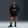Nike Women's  Sportswear Club Fleece Mid-rise 4" Graphic Shorts (plus Size) In Black