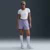 Nike Women's  Sportswear Club Fleece Mid-rise 4" Graphic Shorts In Purple